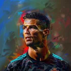 Cristiano Ronaldo Abstract Art