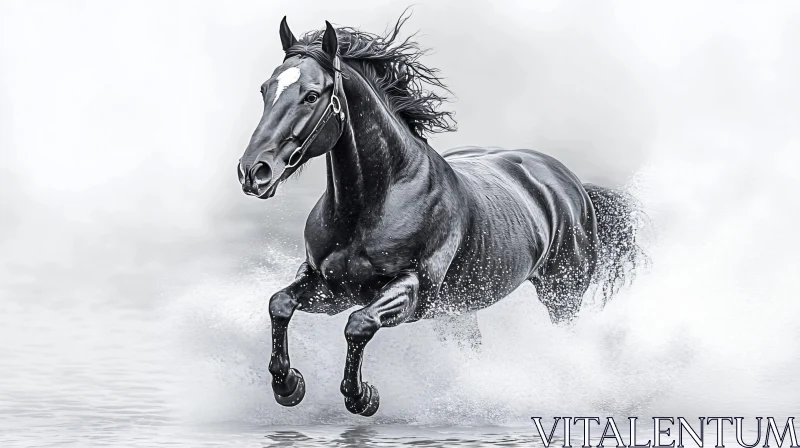 Powerful Horse in Motion AI Image