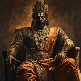 Royal Figure in Ornate Attire