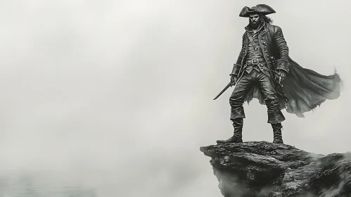 Lone Pirate on Cliff Edge