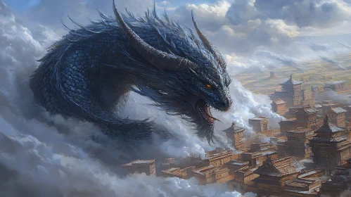 Guardian Dragon Above the City