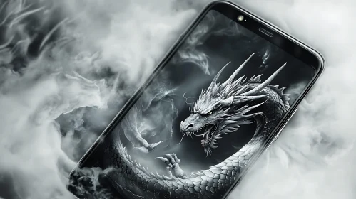 Monochromatic Dragon Phone Display