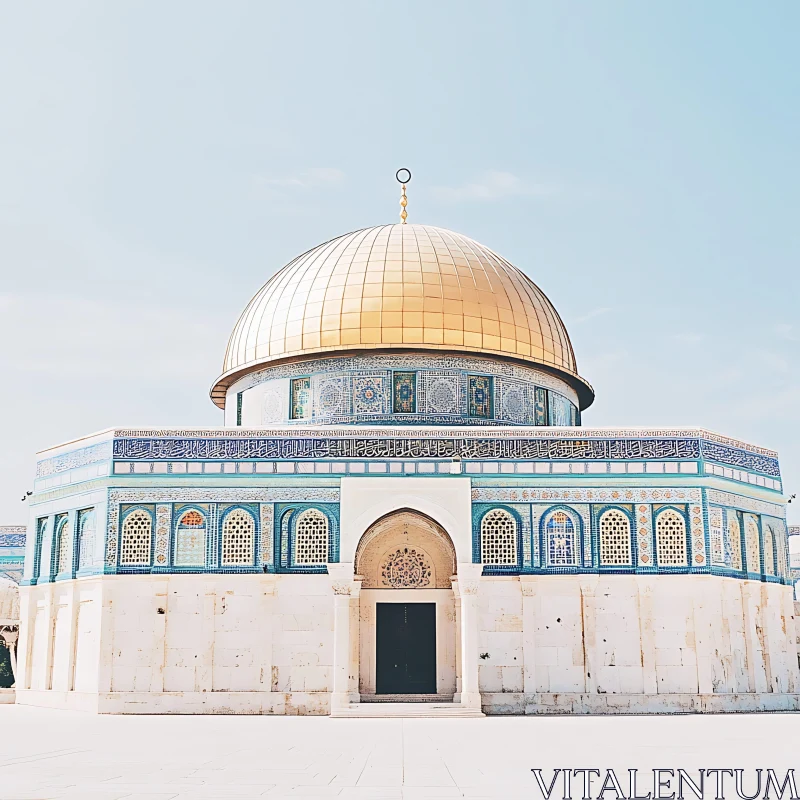 Golden Dome Landmark in Jerusalem AI Image