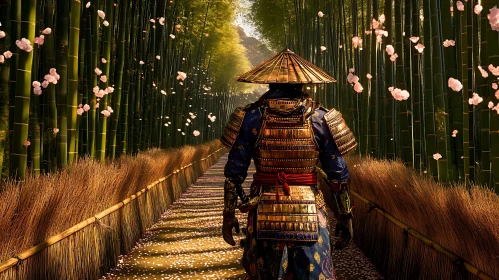 Warrior in Bamboo Grove