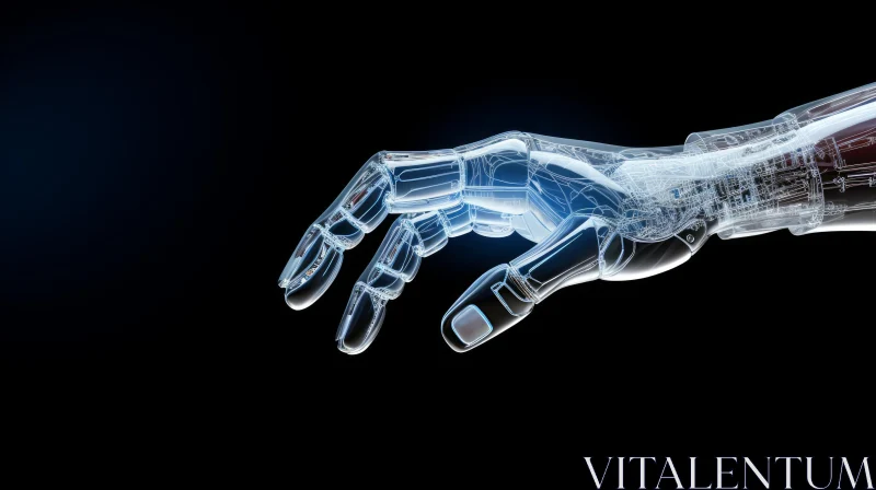 Futuristic Robotic Hand with Translucent Layers | UHD Image AI Image