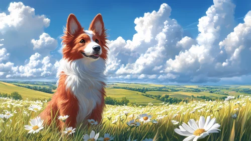 Canine Companion in Nature's Beauty