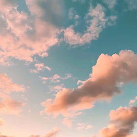 Dreamy Pastel Clouds in Tranquil Sky