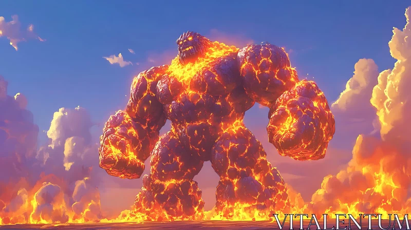 Molten Rock Leviathan AI Image