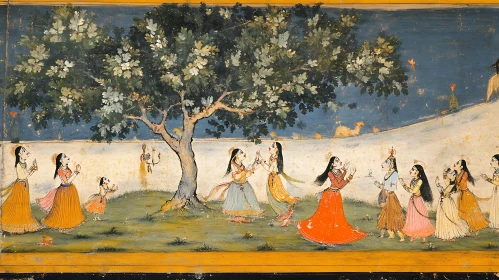 Indian Painting of Women Praying