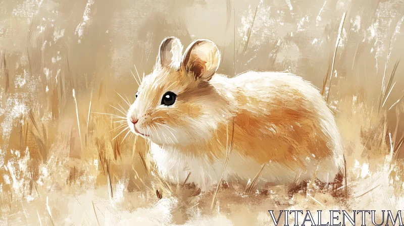 AI ART Cute Hamster amid Gentle Hues