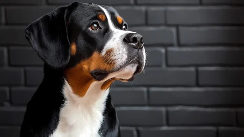 Elegant Dog Portrait on Black Background