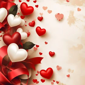 Romantic Hearts Valentine's Day Backdrop