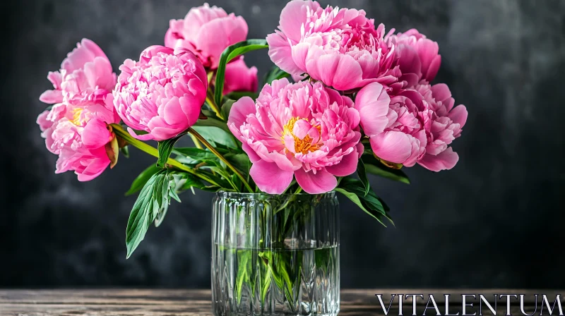 AI ART Elegant Peony Flower Arrangement