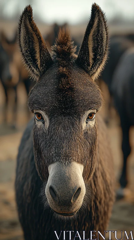 Portrait of a Donkey AI Image