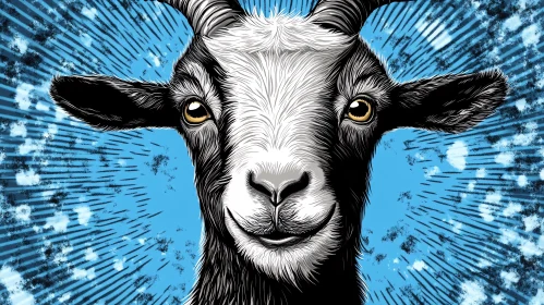 Abstract Goat Art