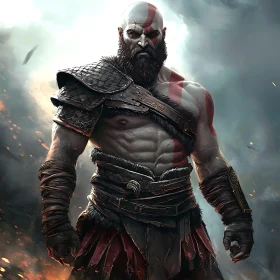 Armored Warrior with Red Markings
