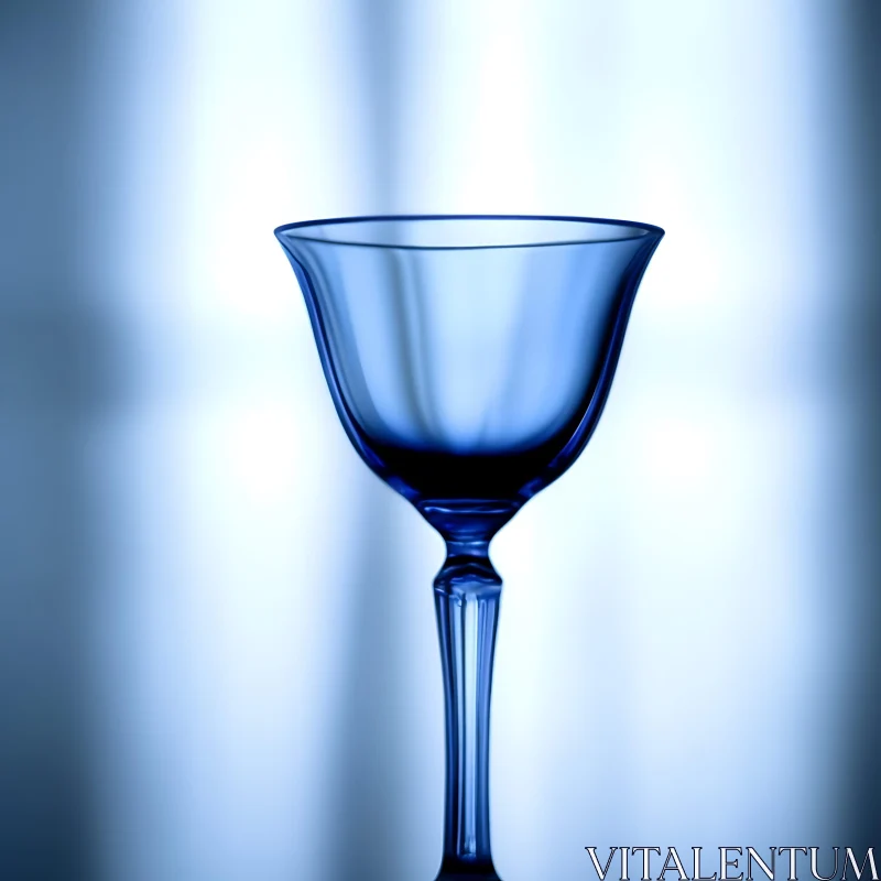 Blue Glassware on Gradient Background AI Image