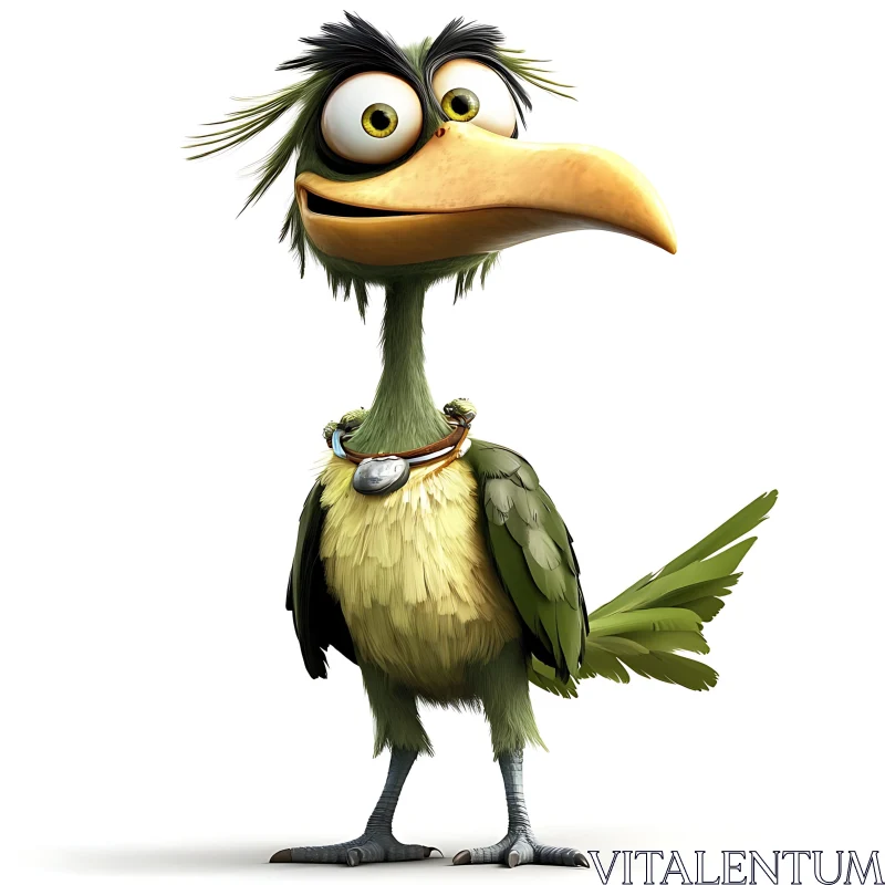 AI ART Goofy Bird Character Art