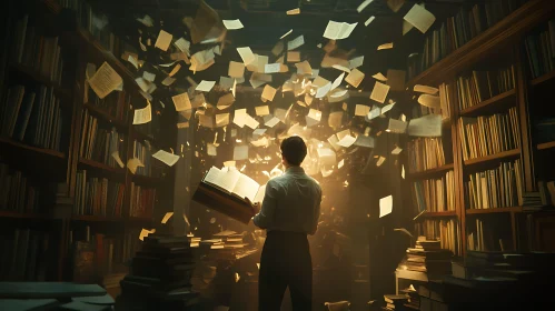 Floating Pages in a Book Archive