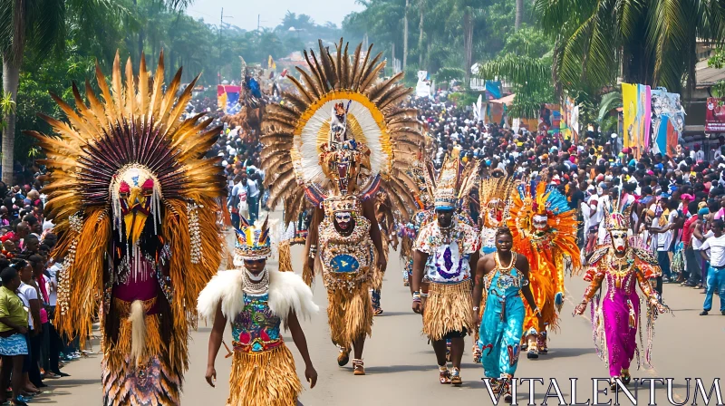 AI ART Colorful Carnival Parade with Elaborate Costumes