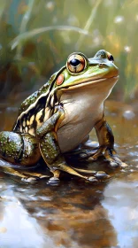 Wildlife Frog Art on Water