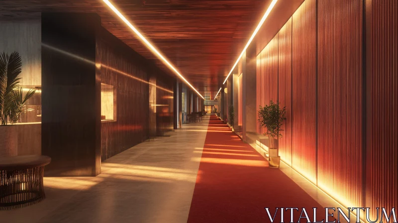 AI ART Luxurious Interior Design Hallway