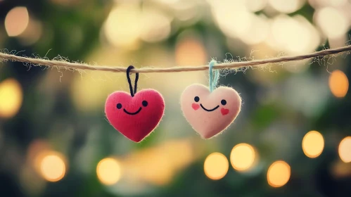 Two Smiling Hearts in Love