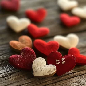 Rustic Hearts on Wood