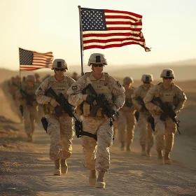 American Soldiers on Patrol