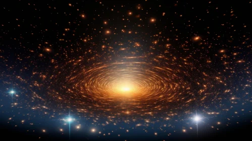 Enchanting Spiral Galaxy in Space with Bright Stars | Yukimasa Ida