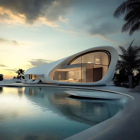 Modern Architectural Marvel by the Water