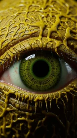 Mystical Creature's Eye: A Surrealistic Close-Up