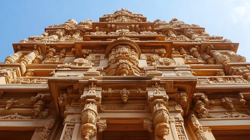 Detailed Temple Carvings Ancient Landmark