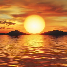 Serene Sunset Seascape