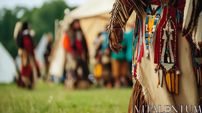 Regalia Details: Native American Tradition AI Image