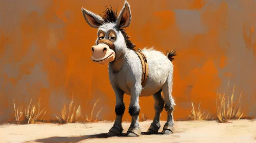 Playful Donkey Illustration
