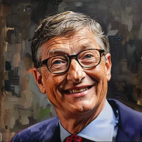 Bill Gates Smile Painting