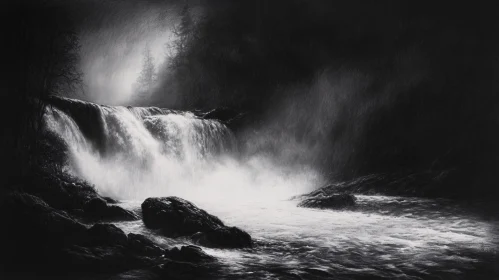 Enigmatic Cascade in Evening Light