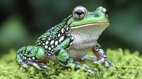 Colorful Frog on Moss