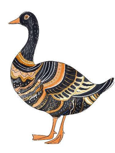 POD Design Artistic Goose Design with Geometric Patterns for Merchandise