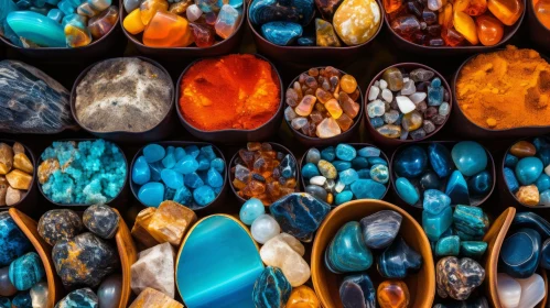Captivating Collection of Colored Stones and Crystals