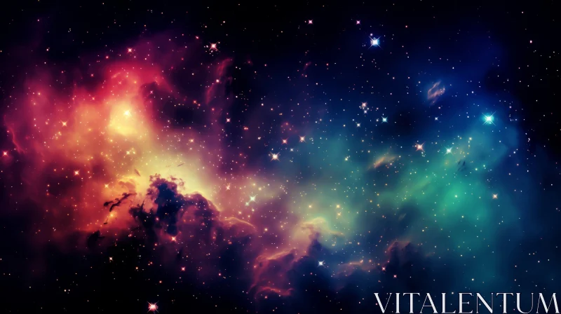 AI ART Colorful Nebula Space Wallpaper - Dreamy and Mystical