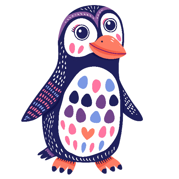 POD Design Vibrant Penguin Art for T-Shirts