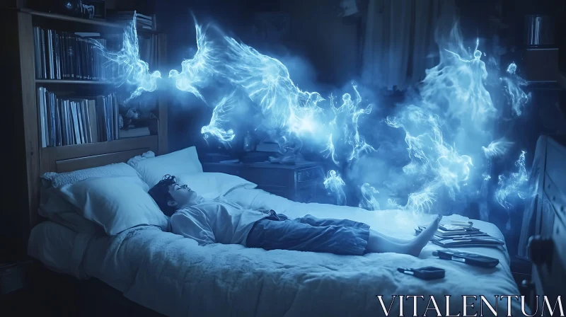 AI ART Lucid Dreams: Angels in the Bedroom