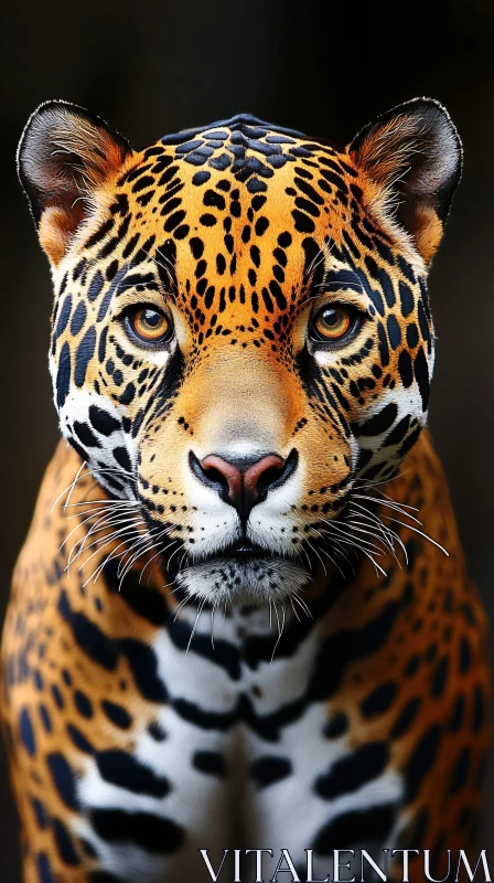 Leopard's Intense Gaze AI Image