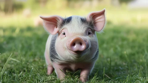 Cute Piglet Outdoors