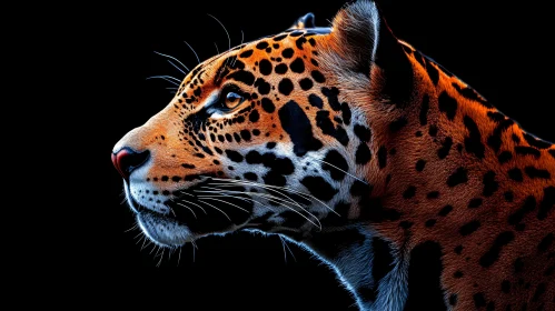 Wild Leopard in Profile