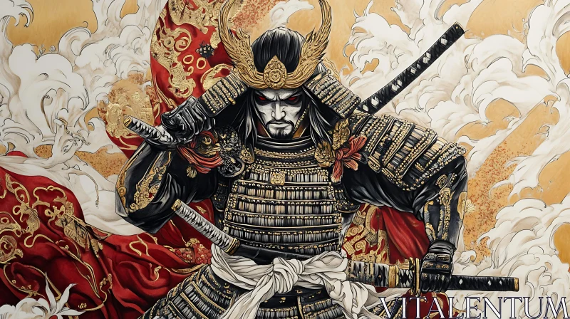 Samurai Warrior Art AI Image