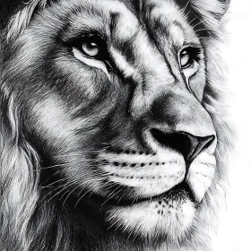 Monochrome Lion Art