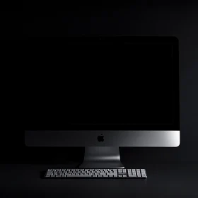 Sleek Desktop Computer with Keyboard